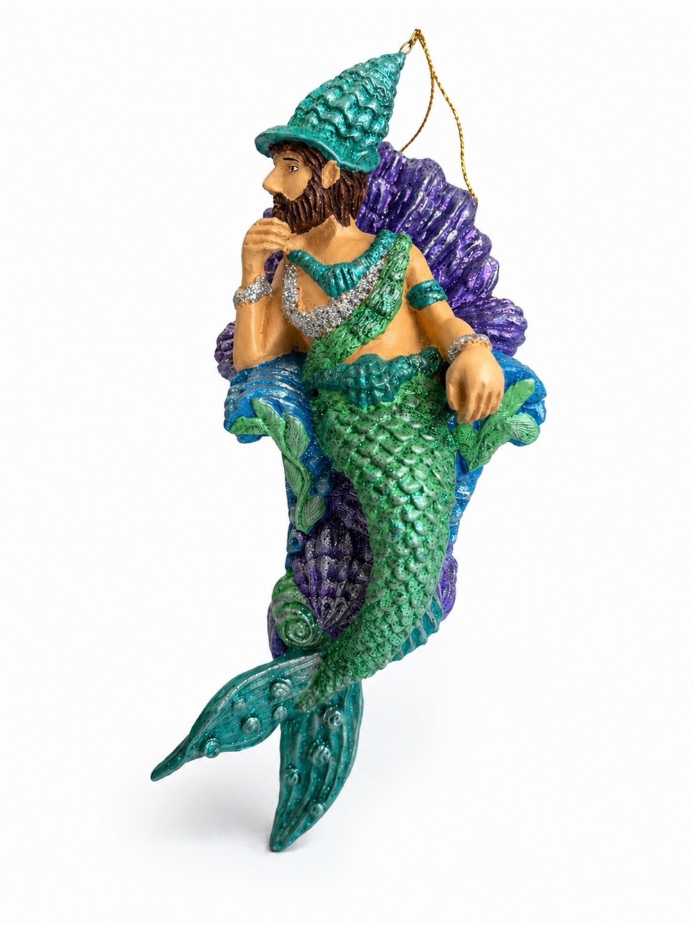 December Diamonds Style Merman Ornament Coastal Glitter Decor